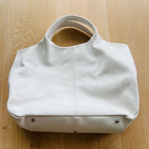 Tods Authentic White Smooth Leather Shopping Tote Satchel Handbag - Picture 8 of 16